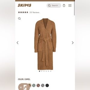 SKIMS Camel Long Robe S/M
